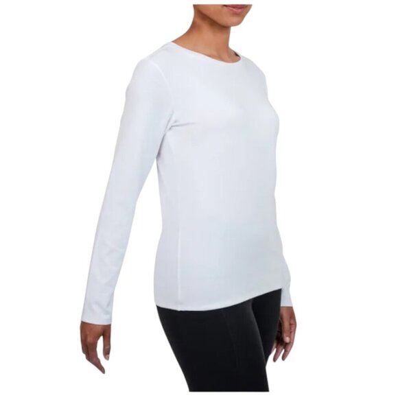 NEW United Colors of Benetton Long Sleeve Supima Cotton Tee | White - Picture 4 of 6